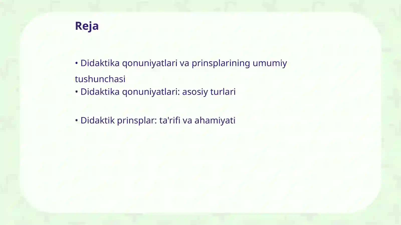 Didaktika qonuniyatlari va prinsplari 2
