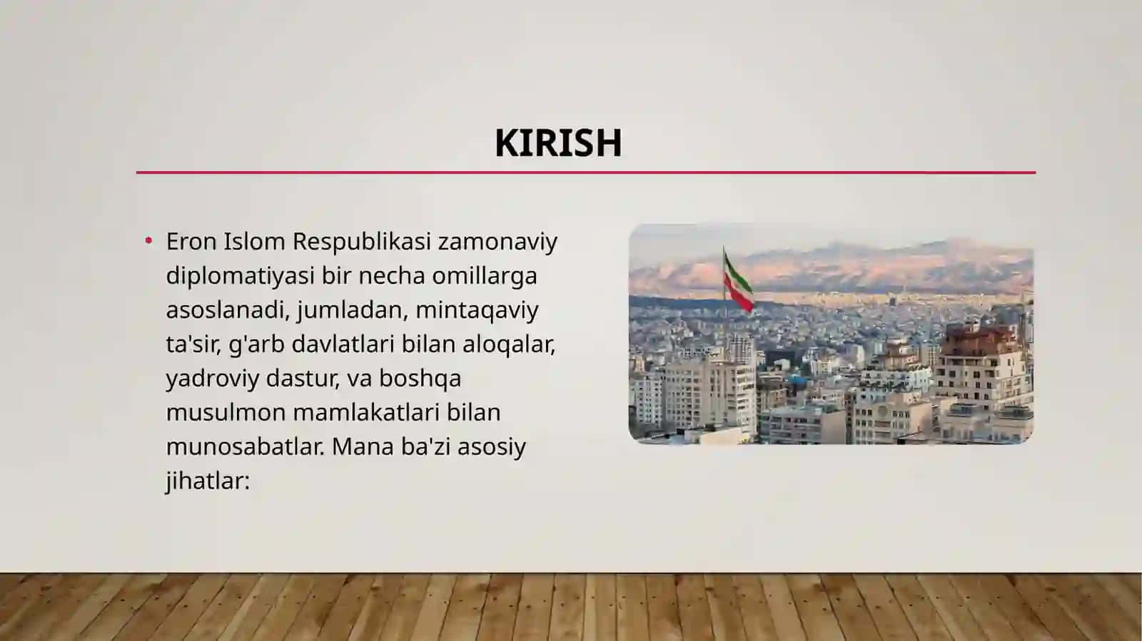 Eron islom Respublikasi zamonaviy diplamatiyasi 2