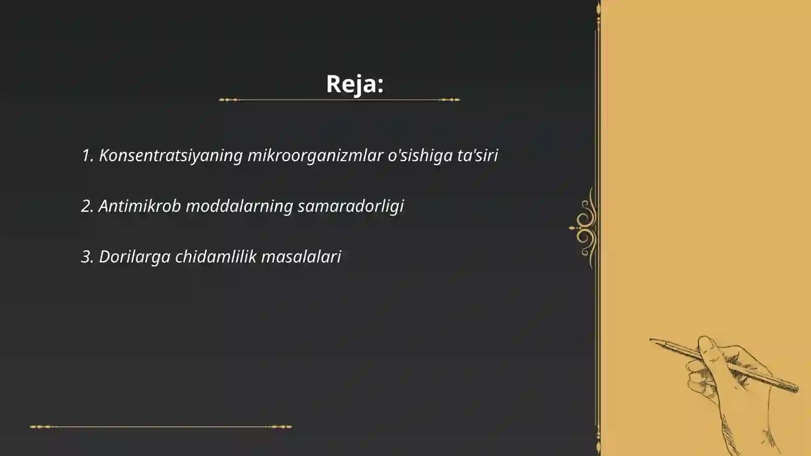 Konsentratsiyasining mikroorganizmlarga ta'siri 2
