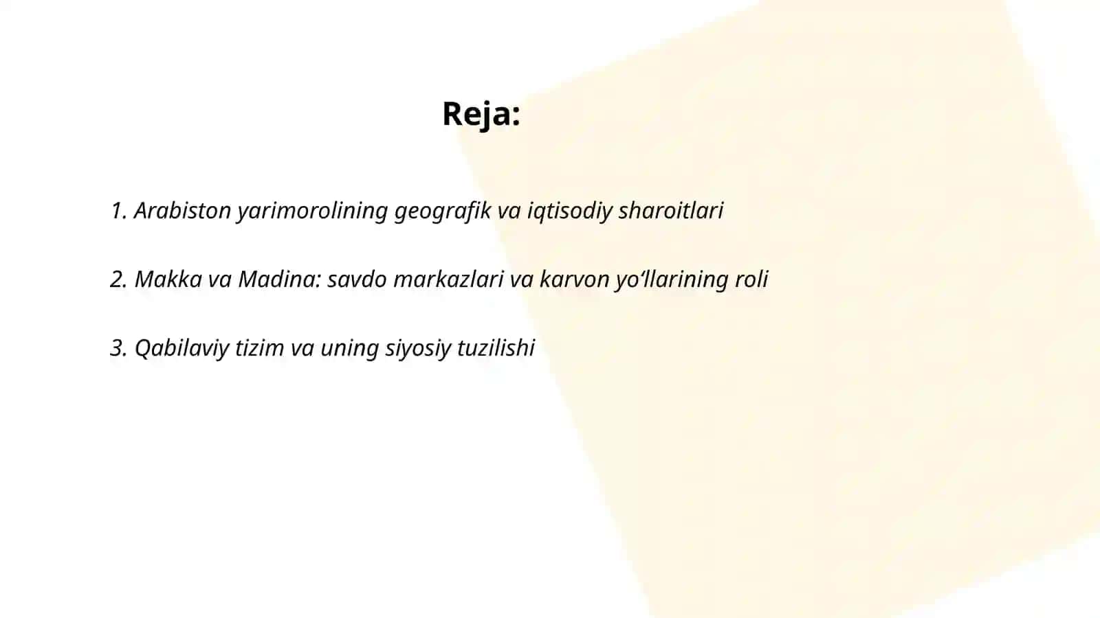 Arabiston yarimorolining geografik va iqtisodiy sharoitlari 2