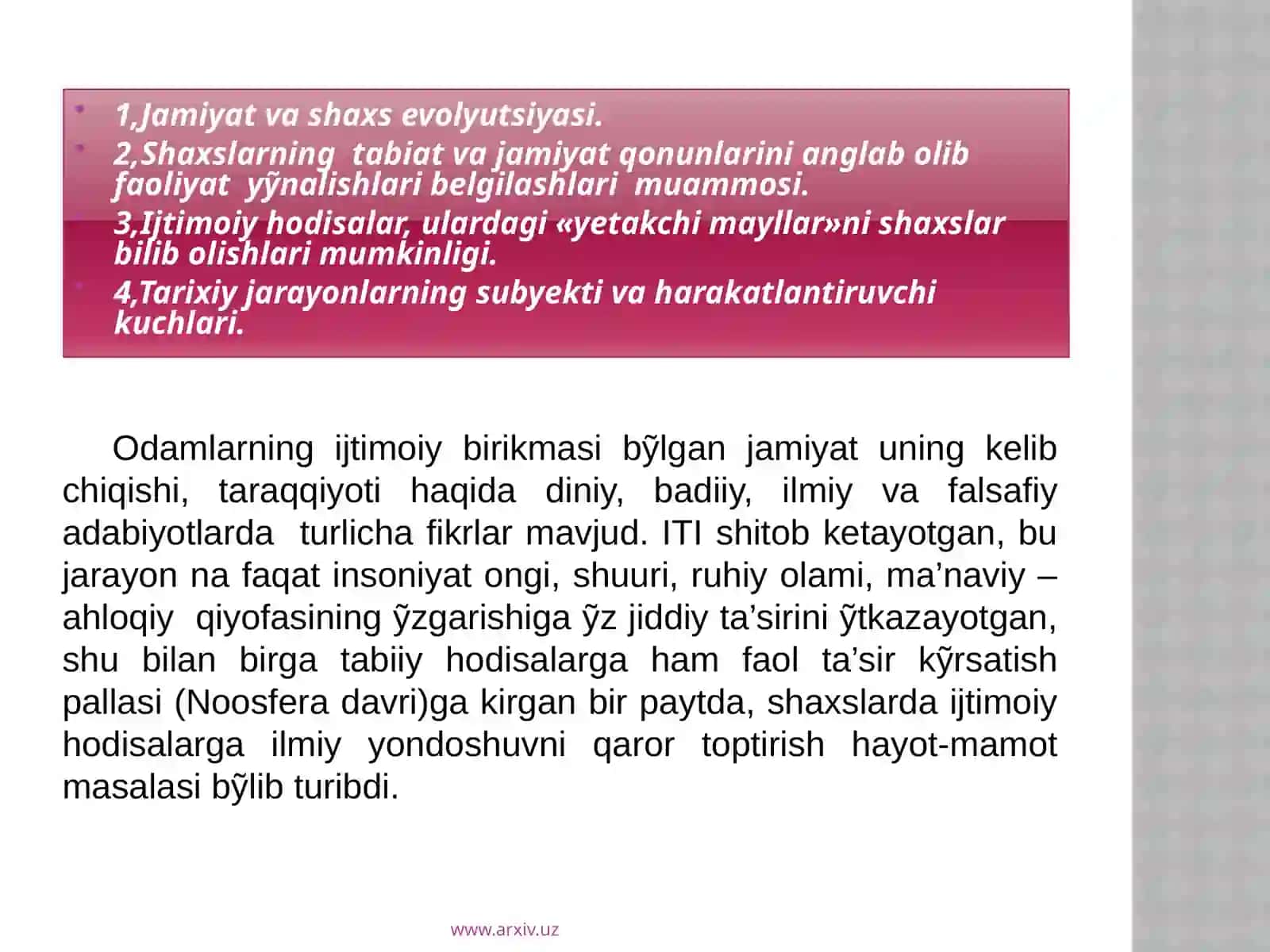 Jamiyat va shaxs munosabatlari 2