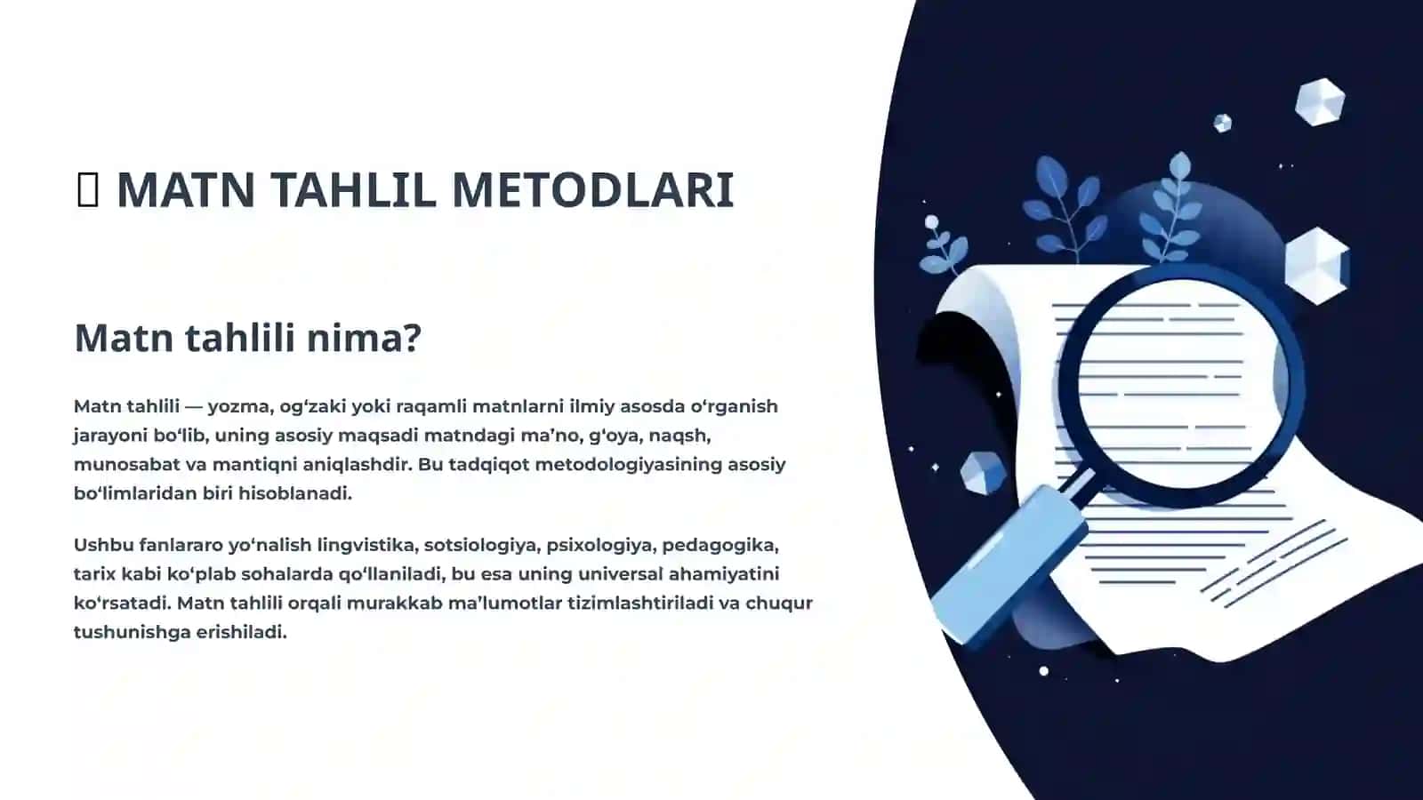 MATN TAHLIL METODLARI 2