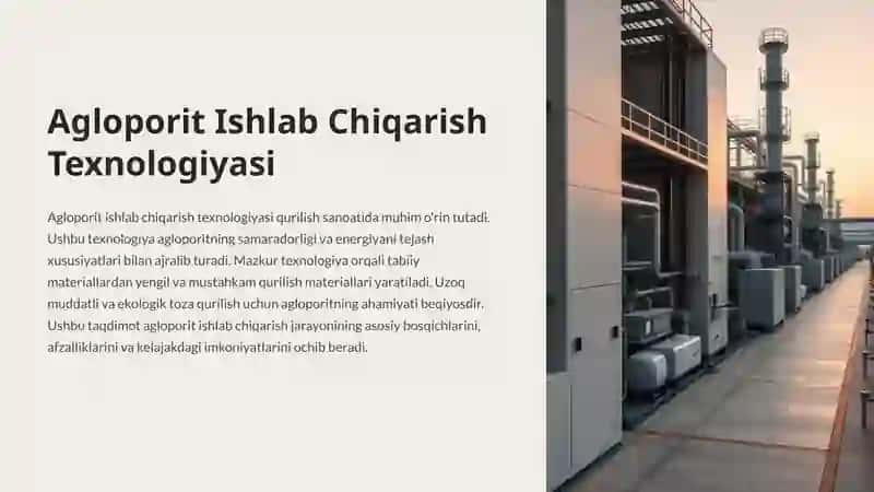 Agloporit Ishlab Chiqarish Texnologiyasi 2