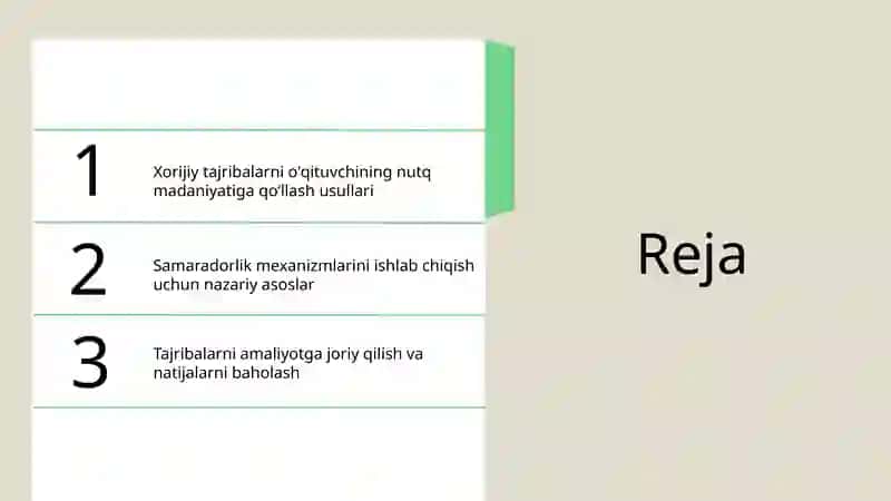 Xorijiy Tajribalar Va Nutq Madaniyati 2