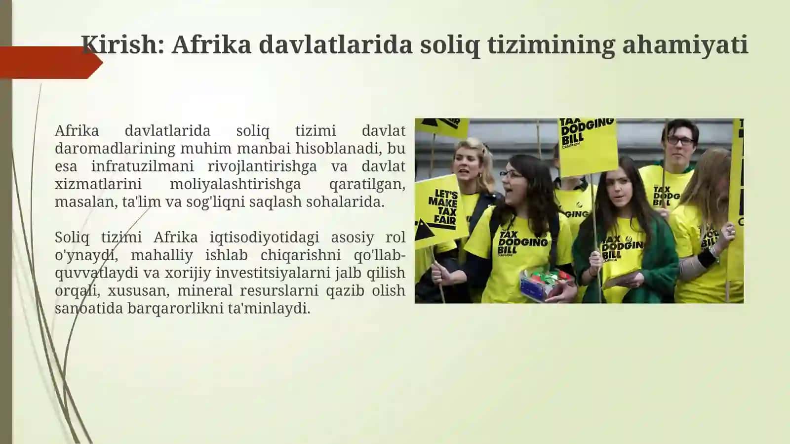 Janubiy afrikaning soliq tizimi 2