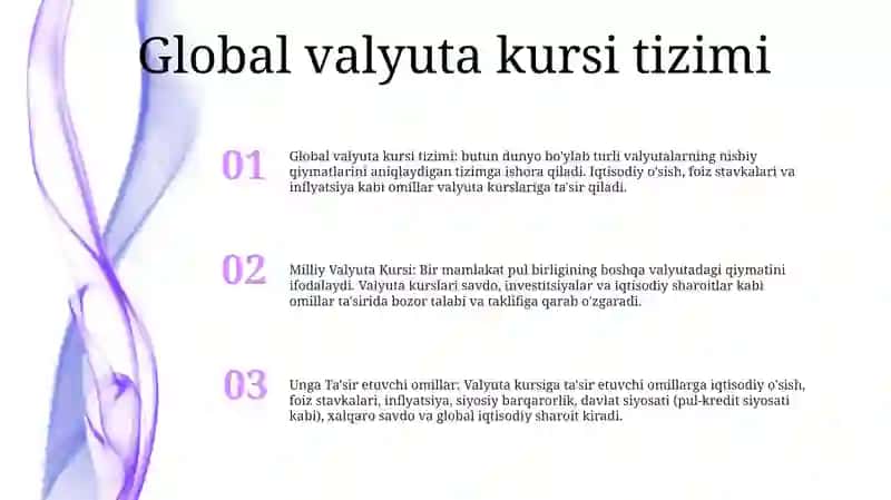 Milliy Valyuta Kursi Va Unga Ta'Sir Etuvchi Omillar 2