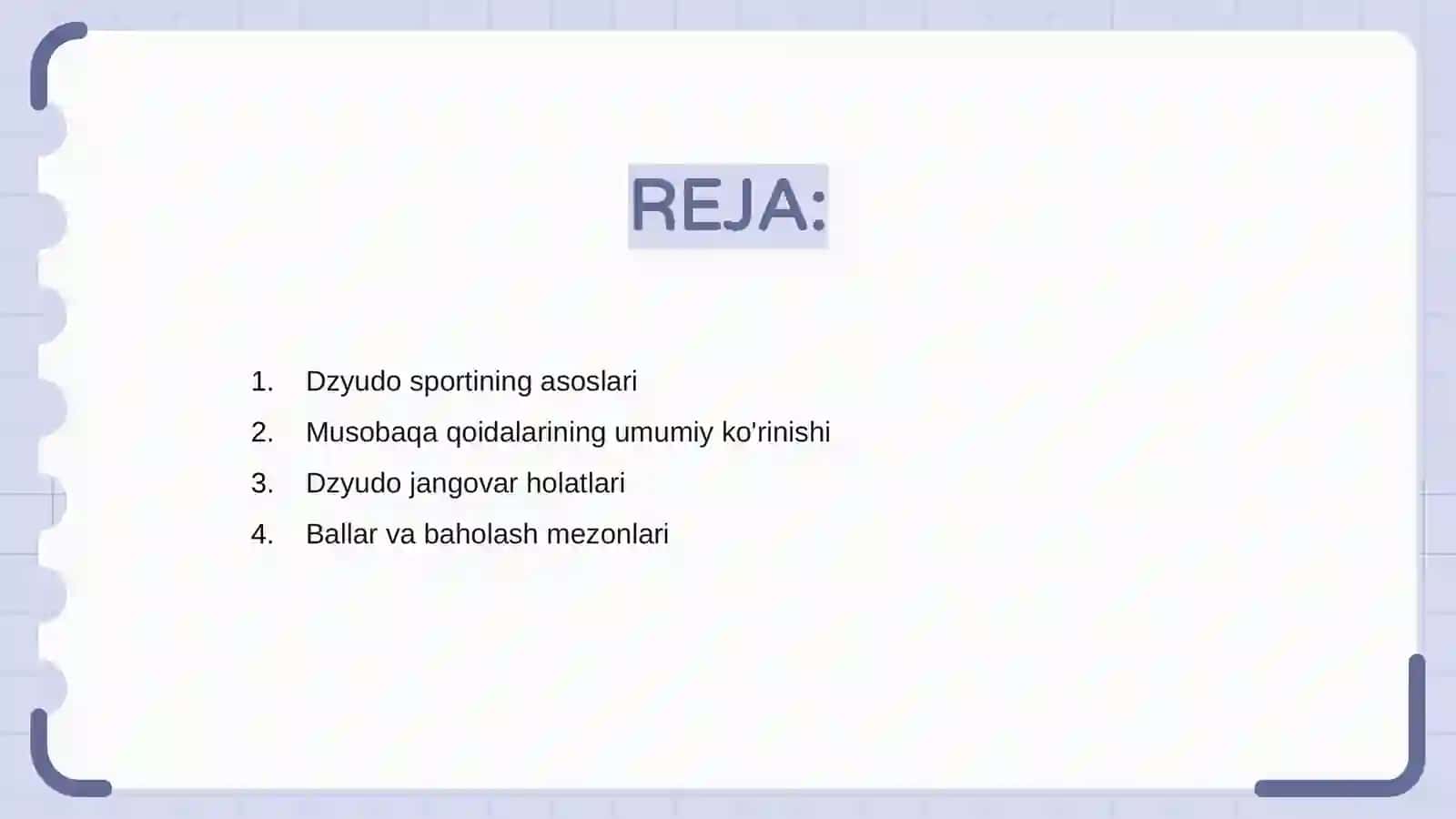 Dzyudo sport turning musobaqa qoidalari 2