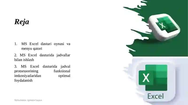 Excel dasturida turli xisobotlar tayyorlash 2