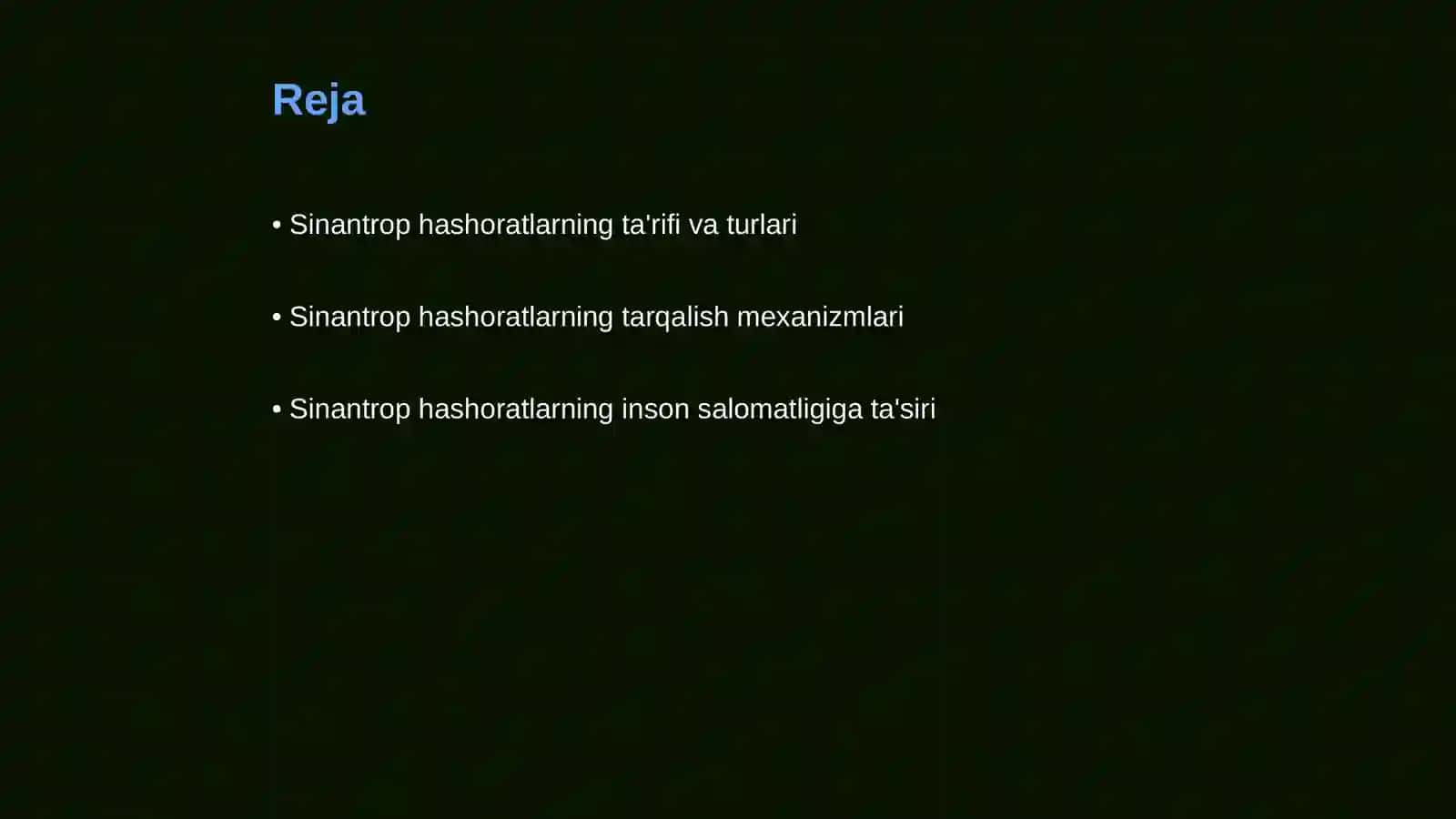 Sinantrop hashoratlarning epidemiologik ahamiyati 2