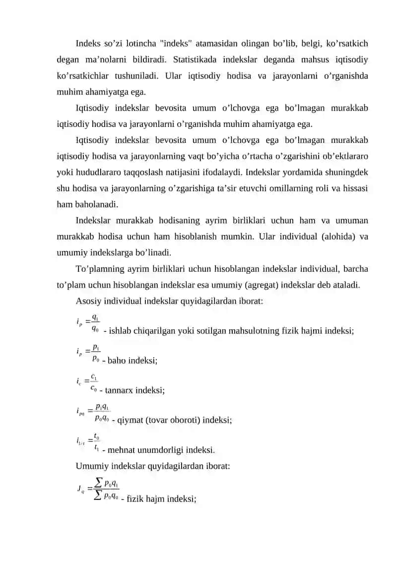 Iqtisodiy indekslar 2