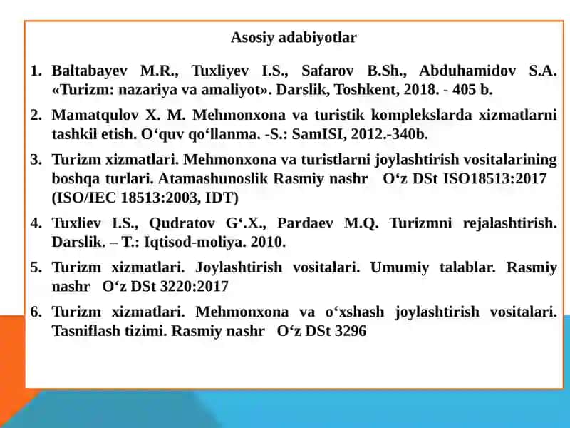Turizm: nazariya va amaliyot 2