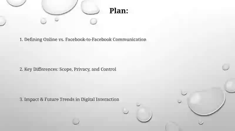 Differences between online and Facebook to Facebook communication 2