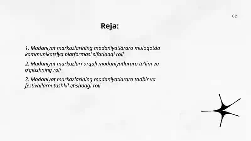 Madaniyat markazlarining madaniyatlararo muloqotdagi ro'li 2