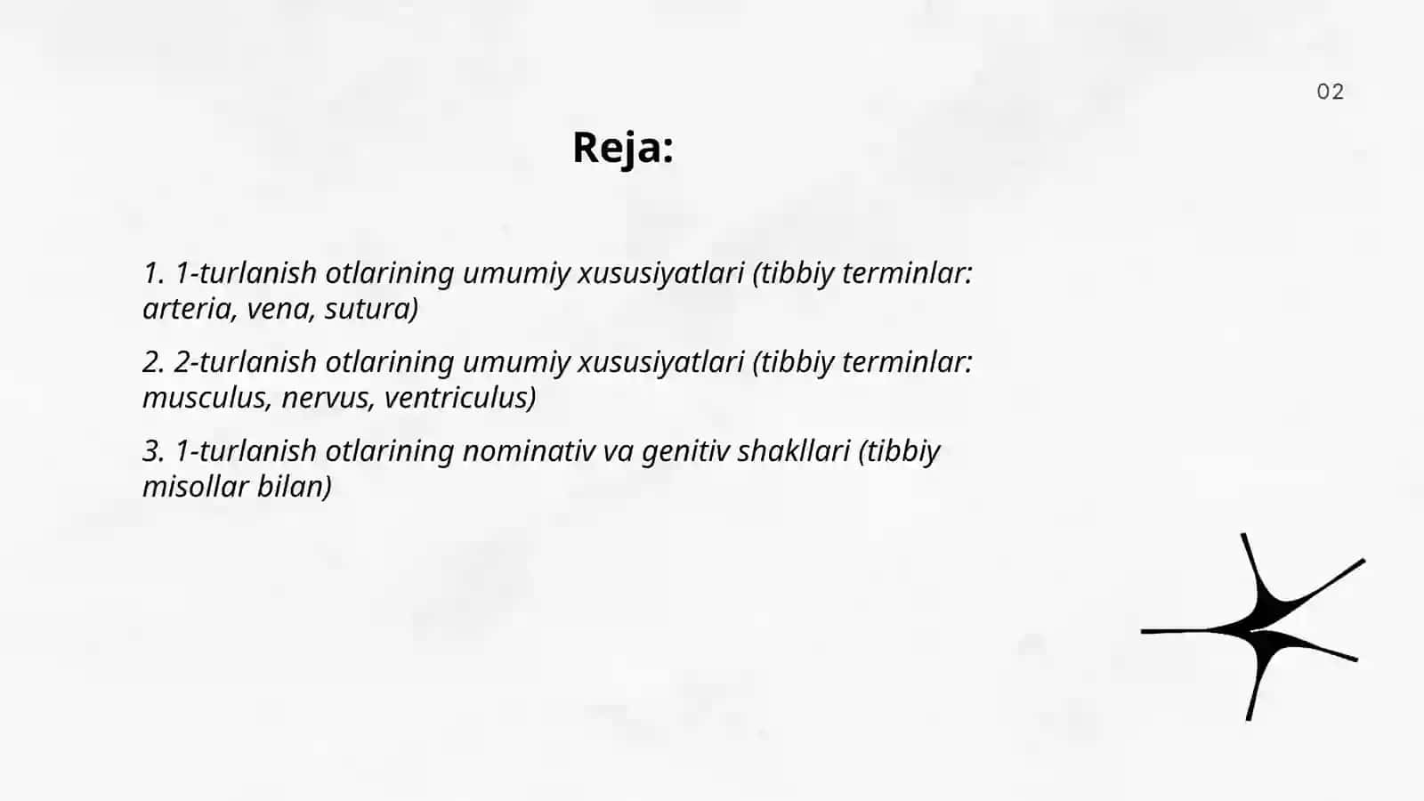 Lotin tilida 1 va 2 turlanishdagi otlar ( tibbiy terminlar misolida) 2