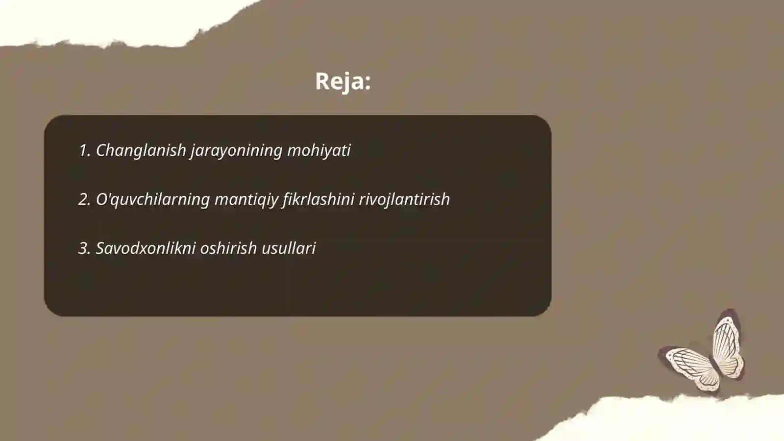 Changlanish jarayoni 2