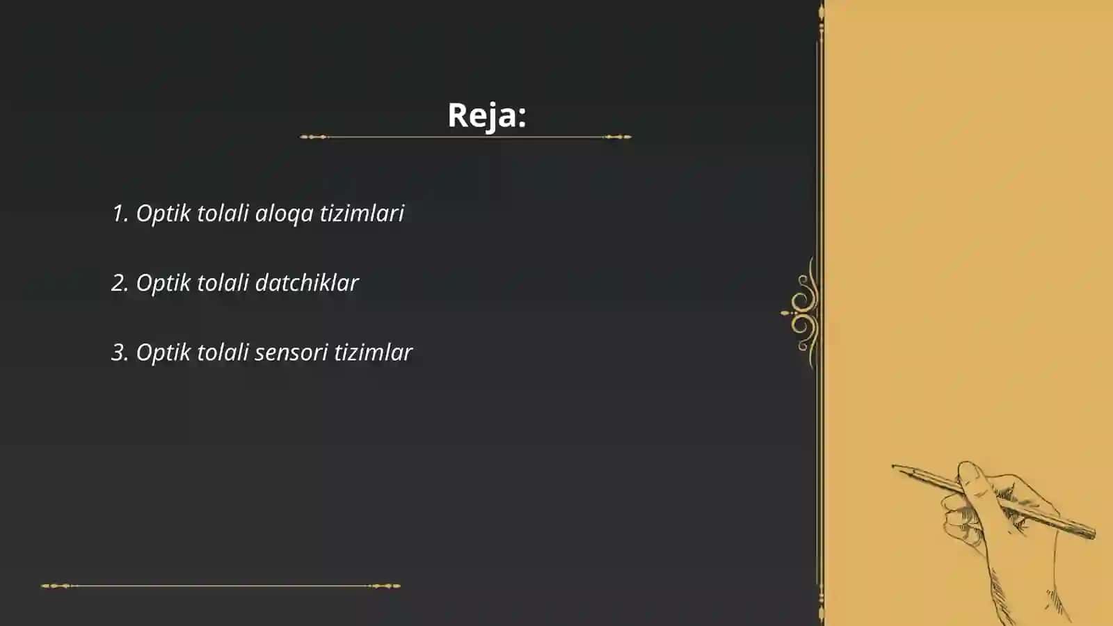 Optik tolali tizimlar 2