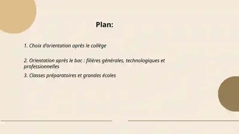 Les études et lʼorientation professionelle 2
