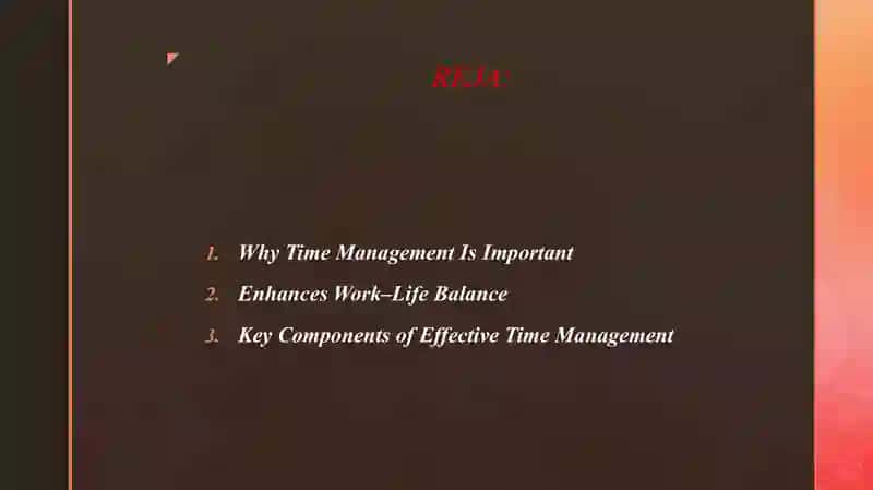 THE IMPORTANCE OF TIME MANAGEMENT 2