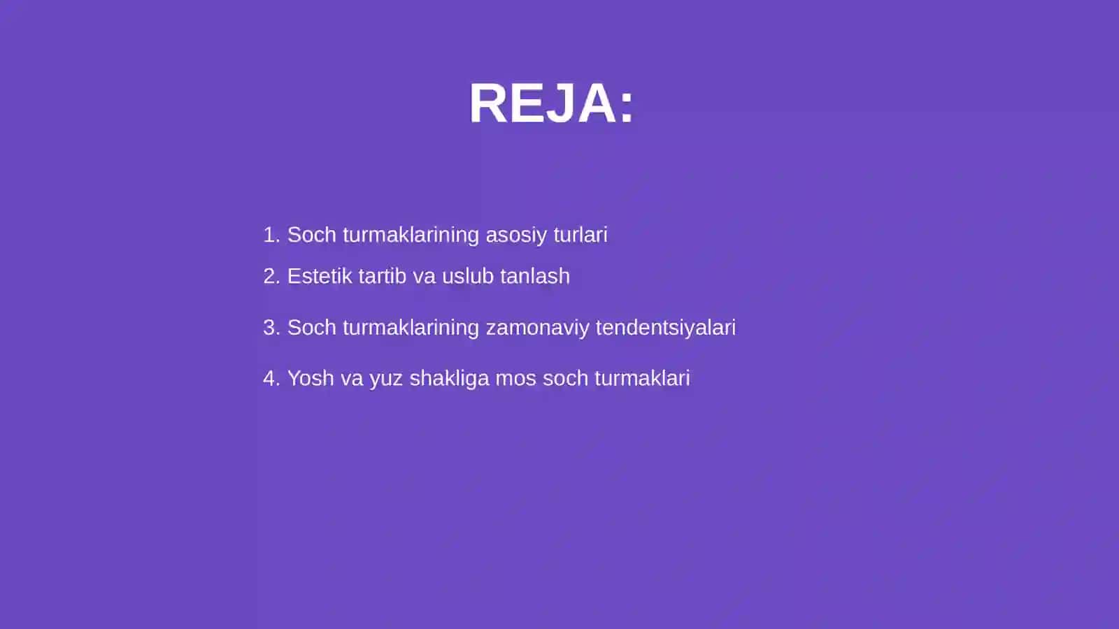Soch turmaklarining estetik tartibi 2