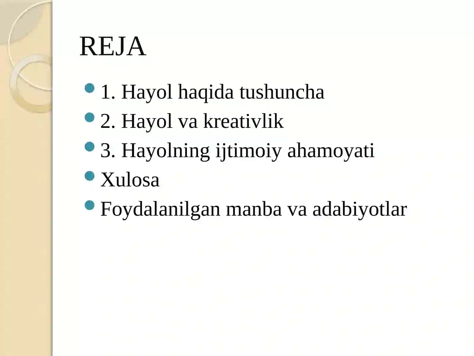 HAYOL HAQIDA TUSHUNCHA 2
