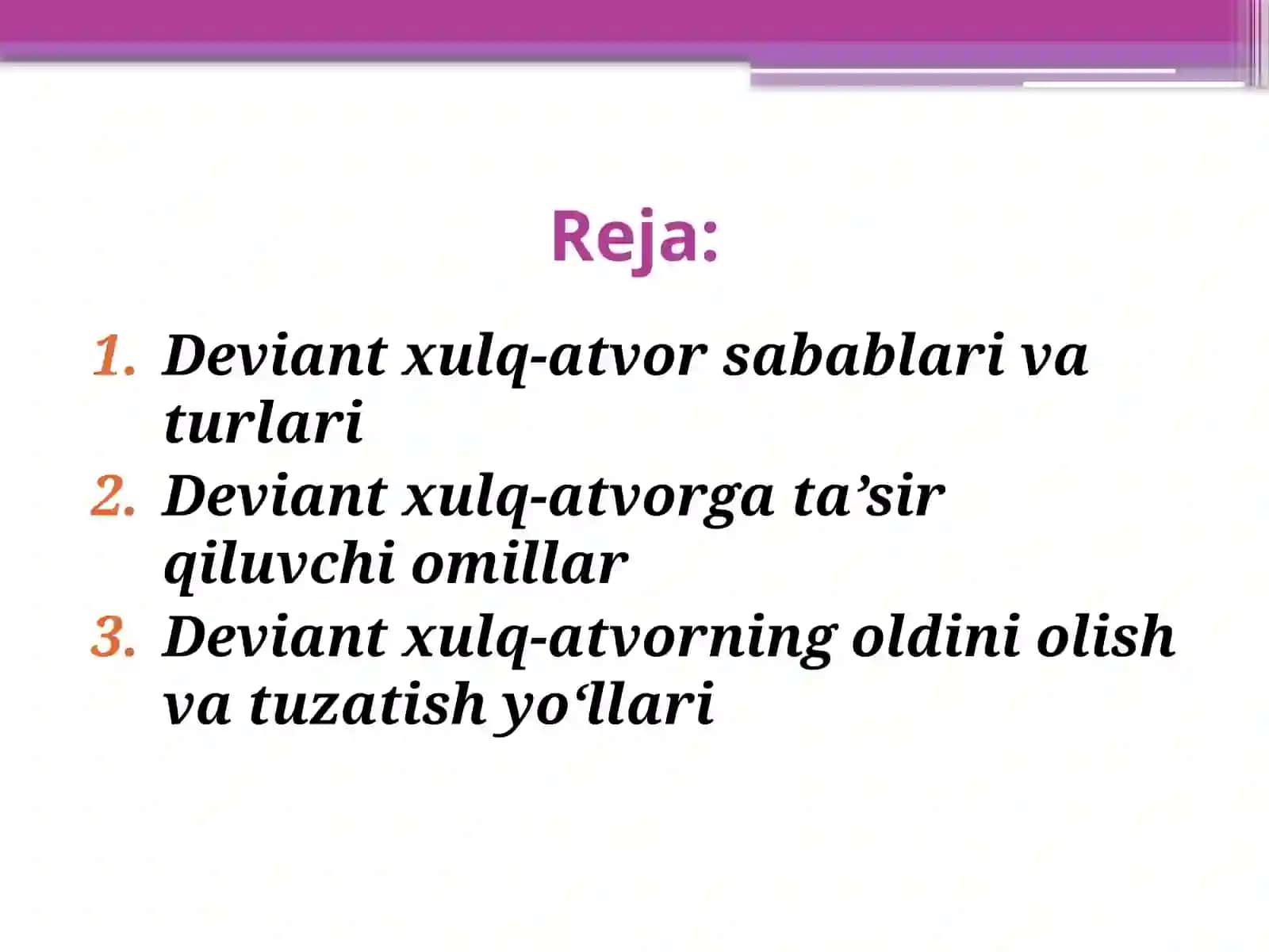 Deviant xulq-atvor 2