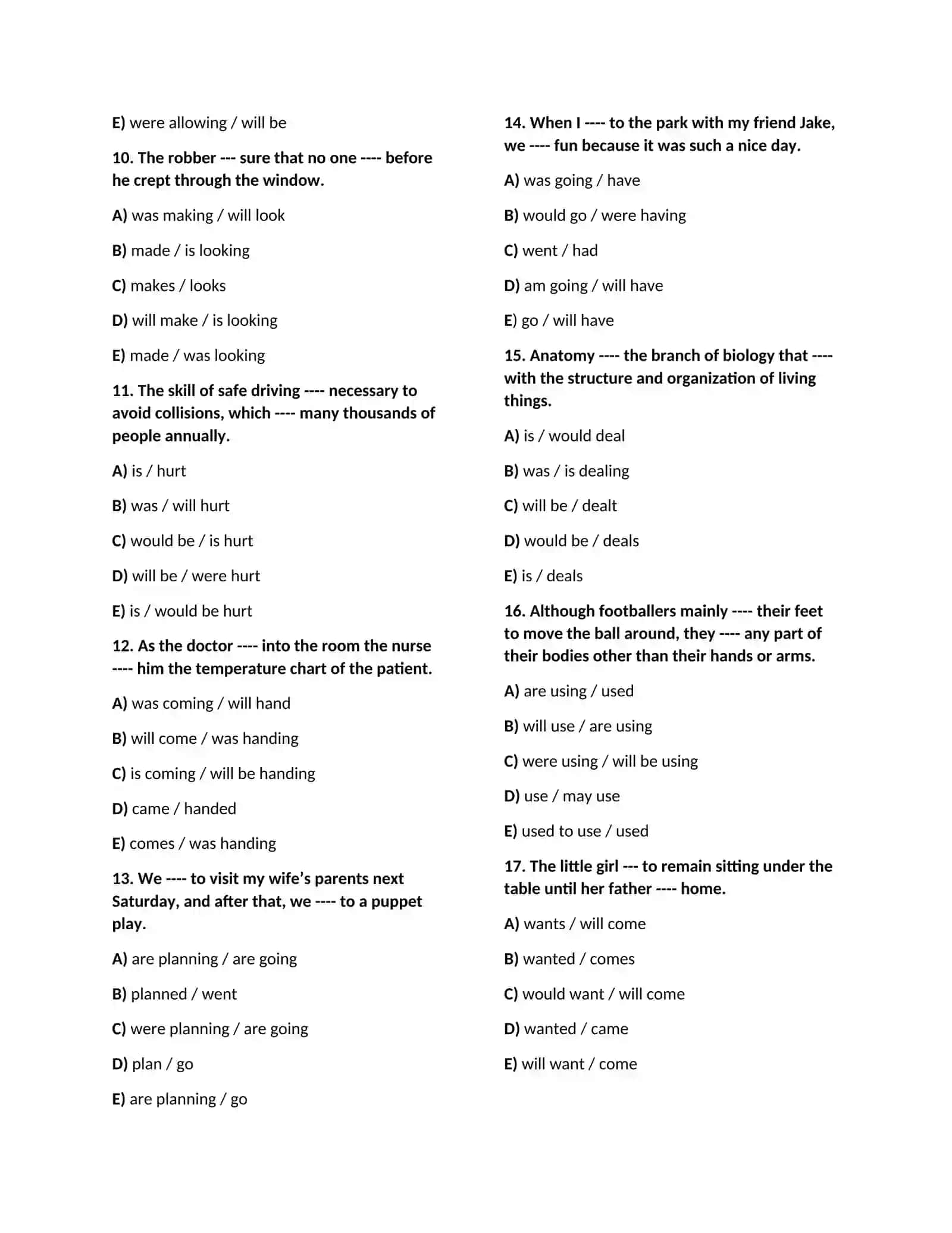 tense test 2