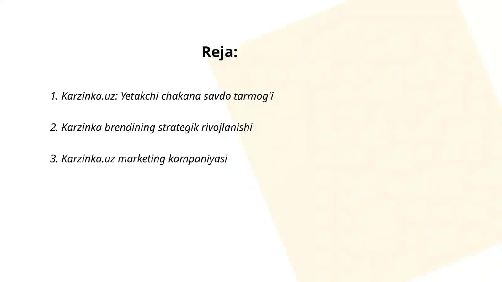 Karzinka.uz Yetakchi Chakana Savdo Tarmog'i 2