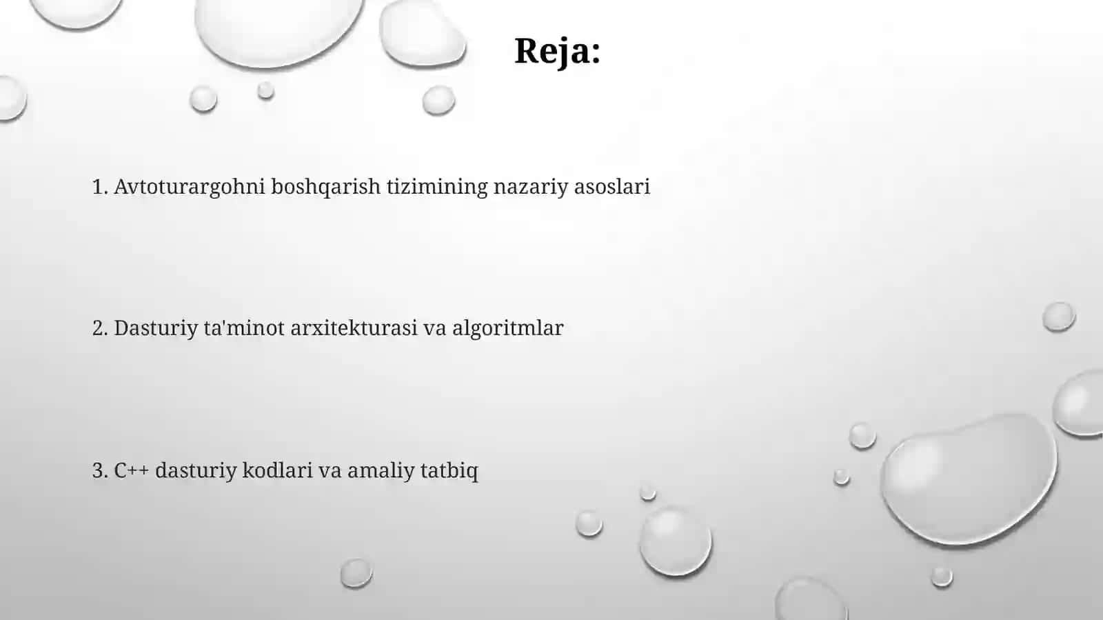 Avtoturargoh tizimi boshqarish dasturi 2