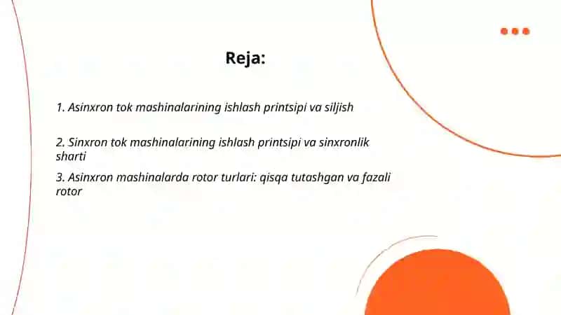 Asinxron va sinxron tok mashinalari 2