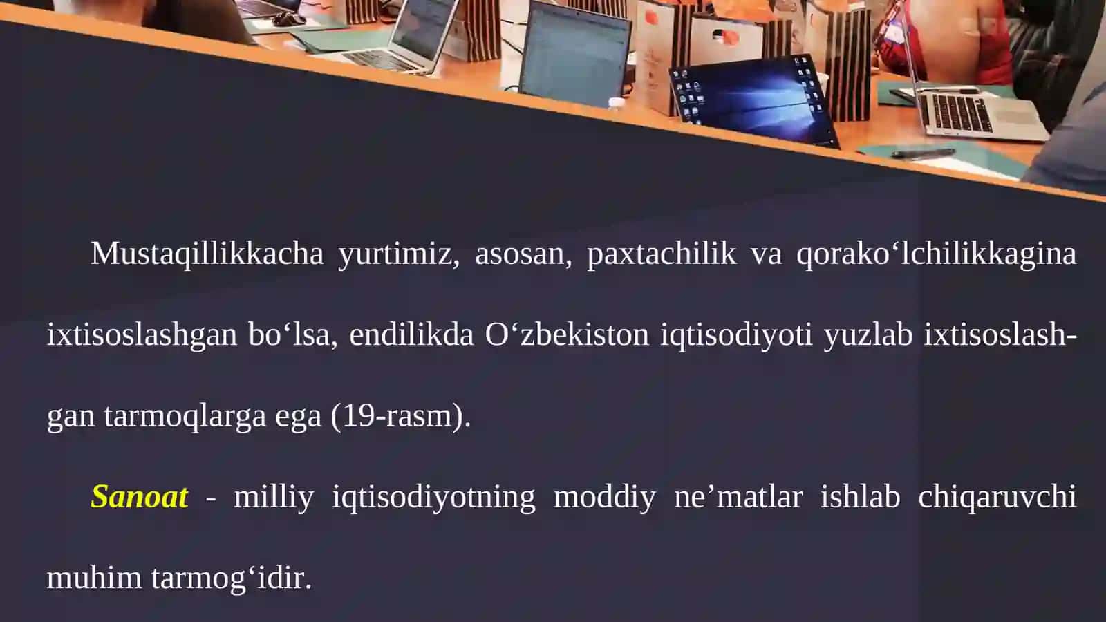 Sanoat – milliy iqtisodiyotning tayanch tarmog‘i 2