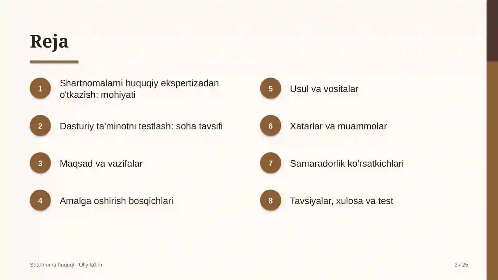 SHARTNOMA HUQUQI · OLIY TA'LIM 2
