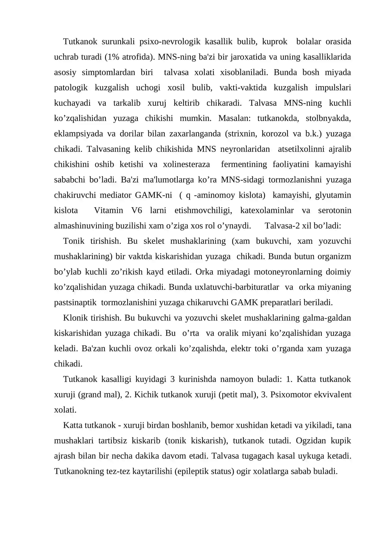 Talvasaga qarshi moddalar farmakologiyasi 2