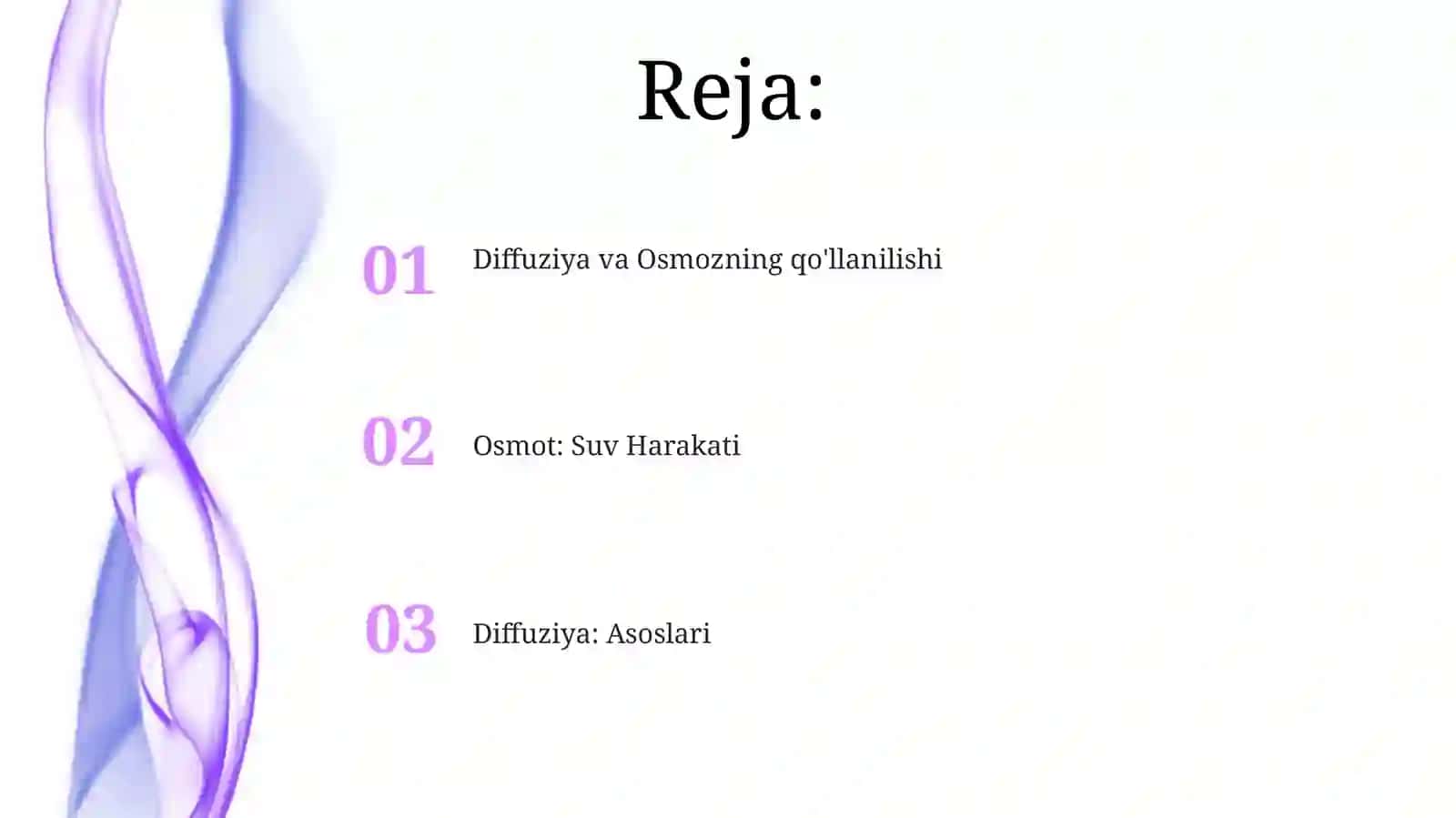 Diffuziya va Osmozning qo'llanilishi 2