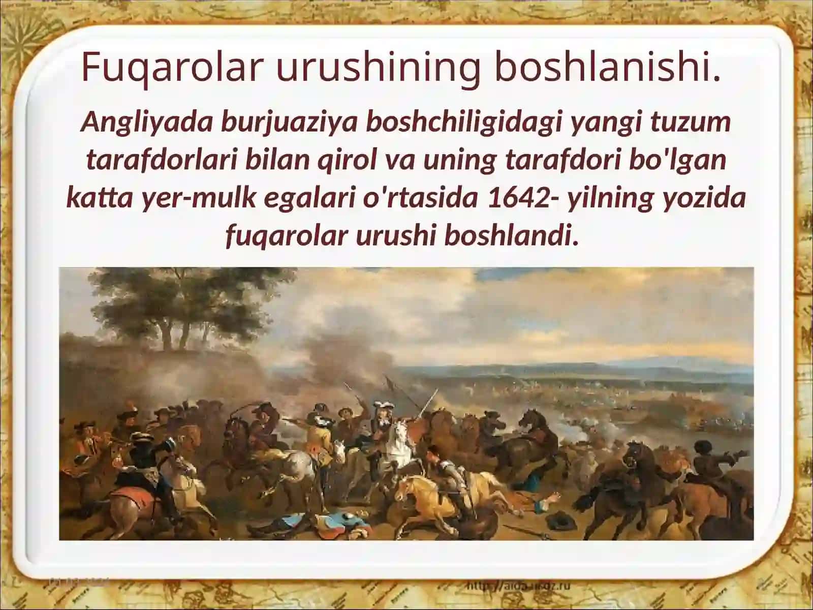 8-sinf Jahontarixidarsligi asosida 12-mavzu 2