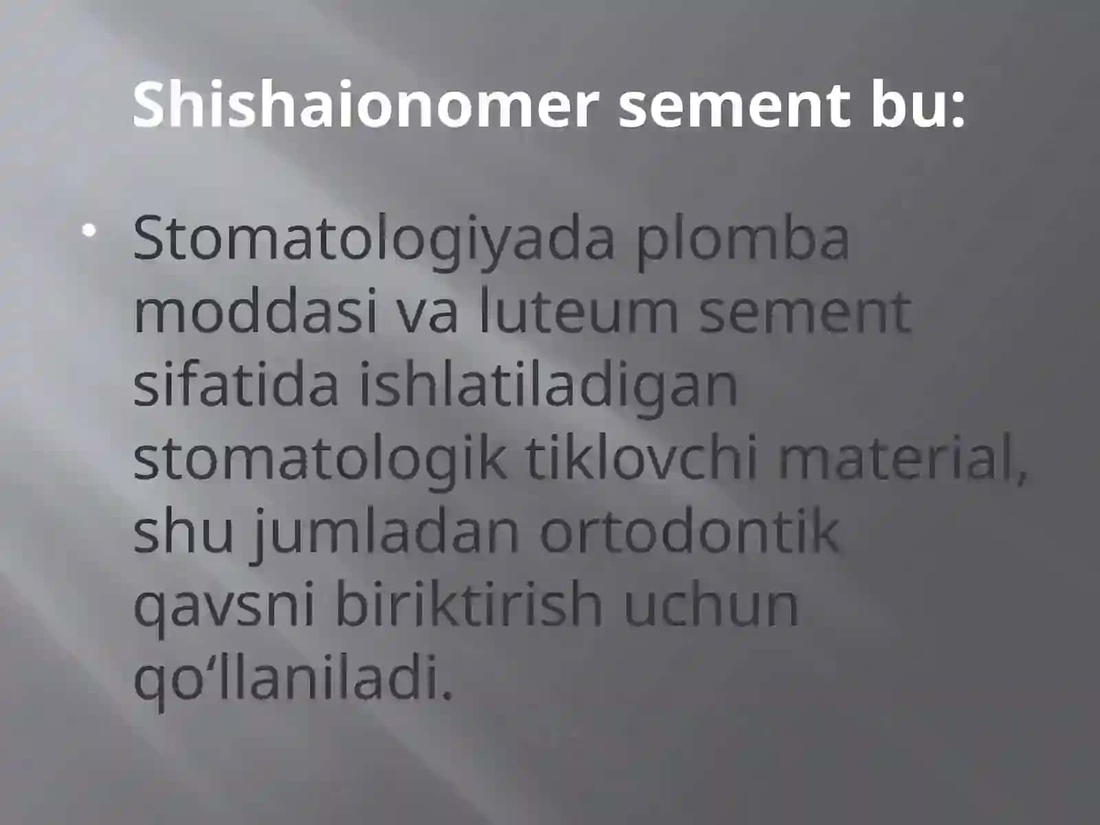 SHISHAIONAMER SEMENTLAR. TARKIBI, XUSUSIYATLARI 2