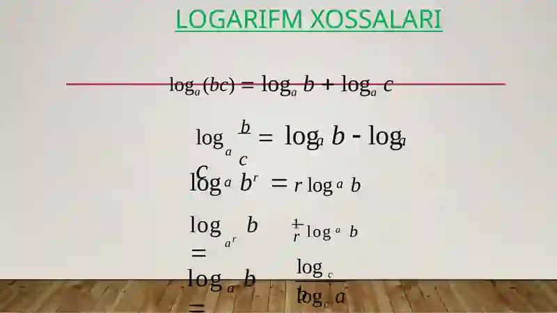 Logarifmik tenglamalar. 2