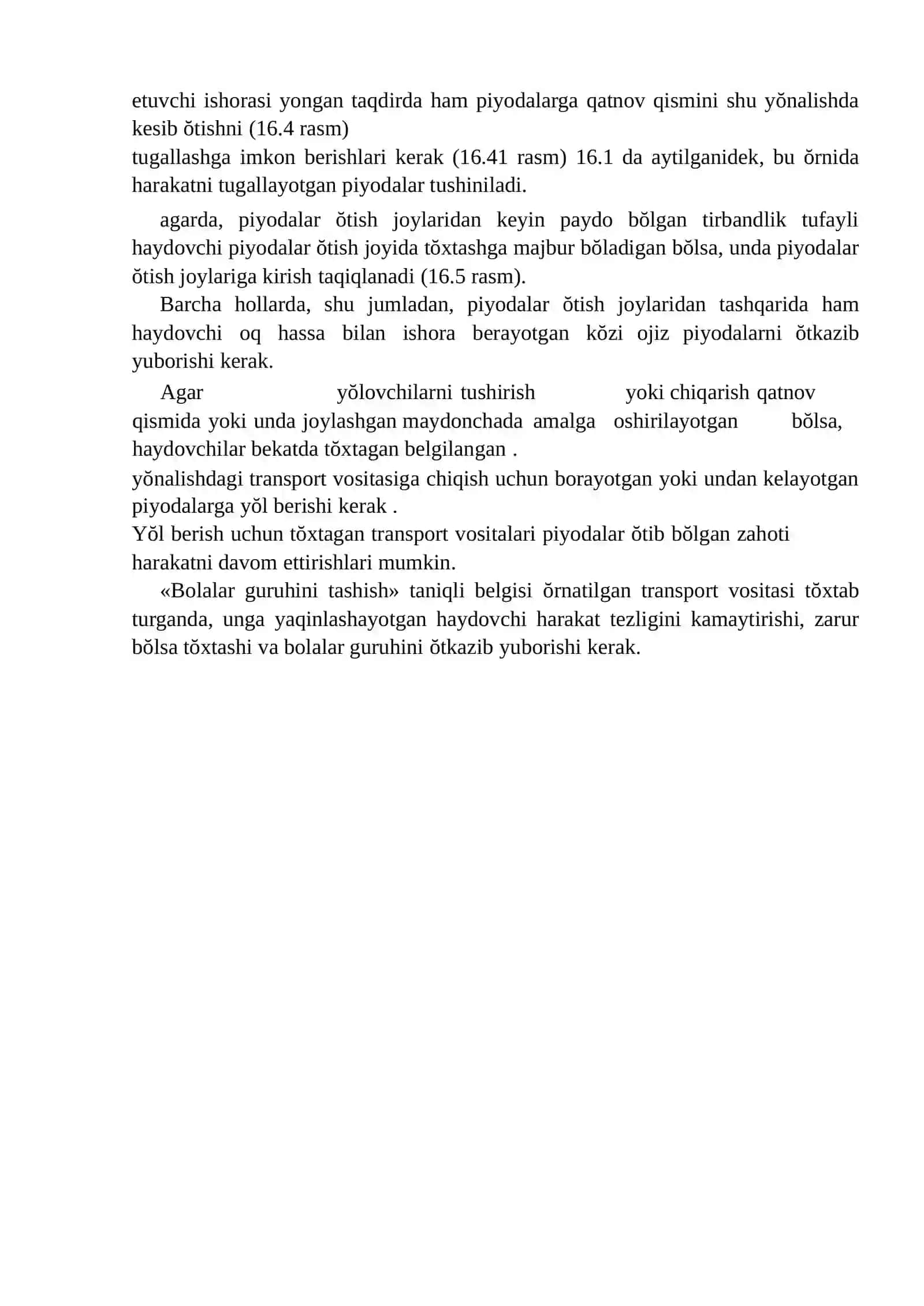 Piyodalarning o'tish joylari 2