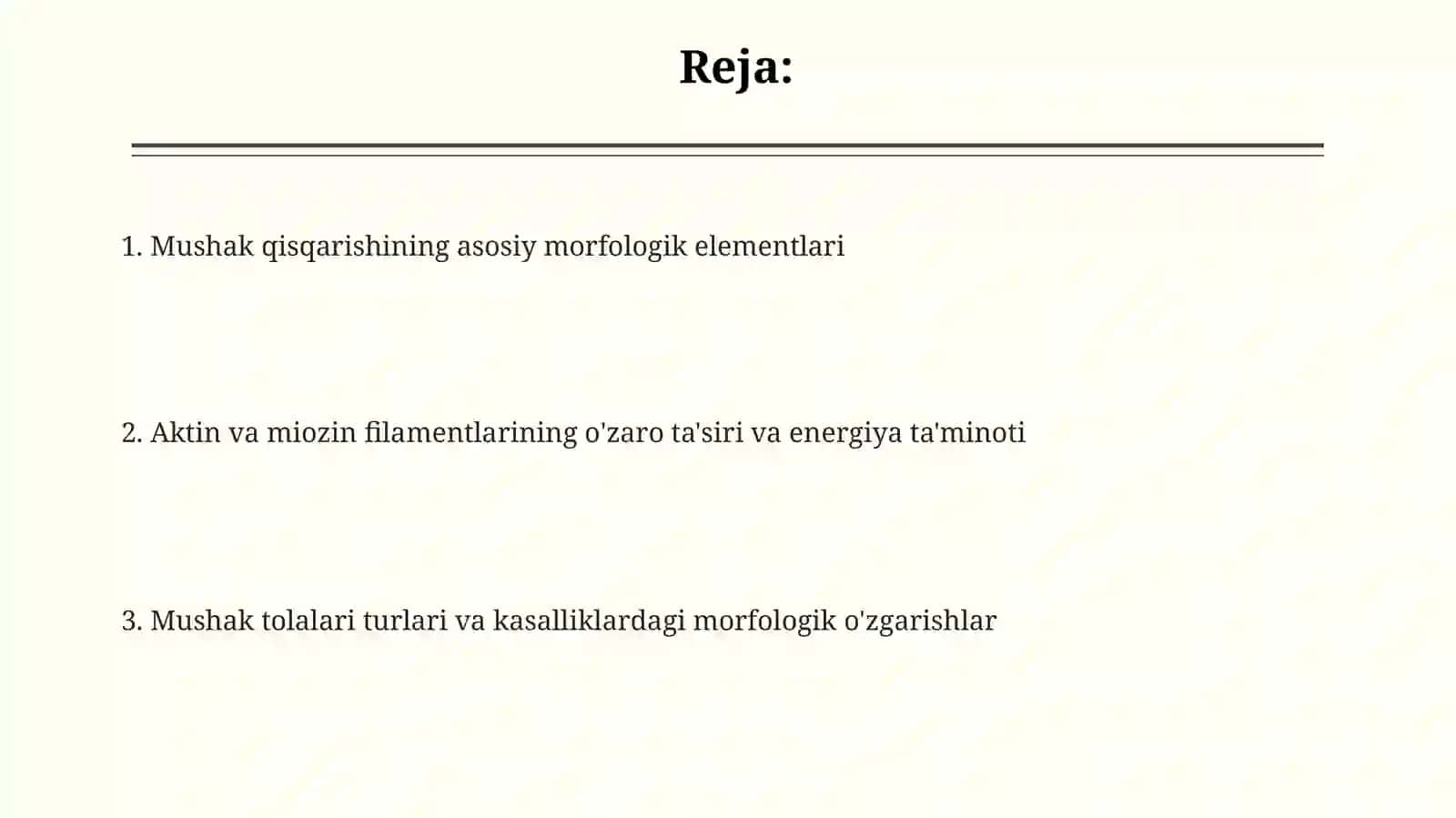 Mushak qisqarish mexanizmining morfologik asoslari 2