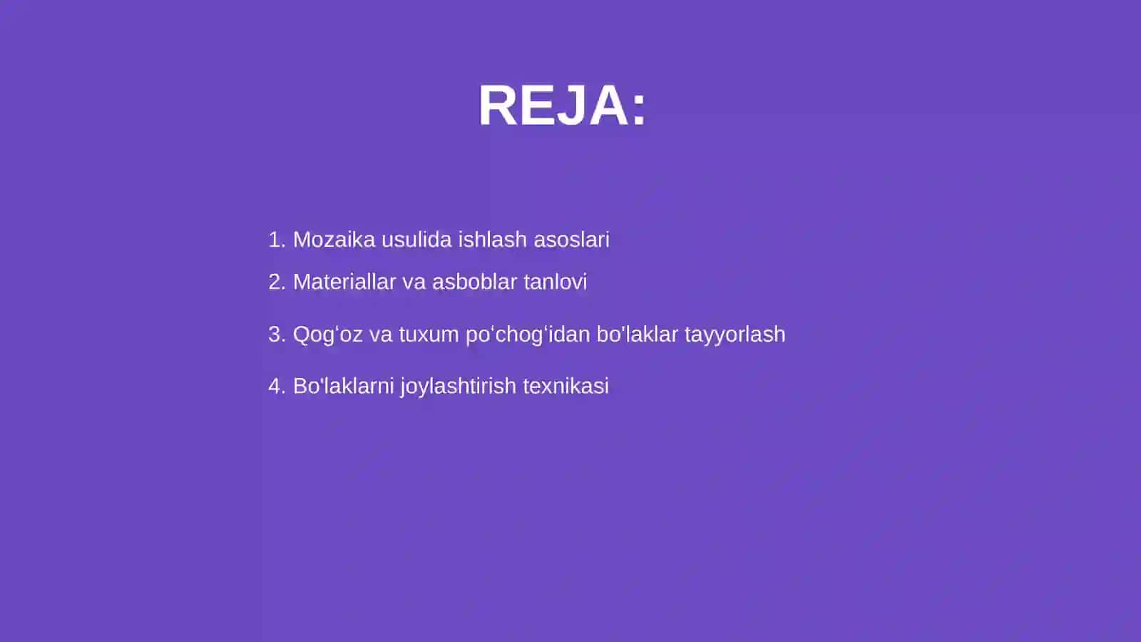Mozaika usulida applikatsiya tayyorlash 2
