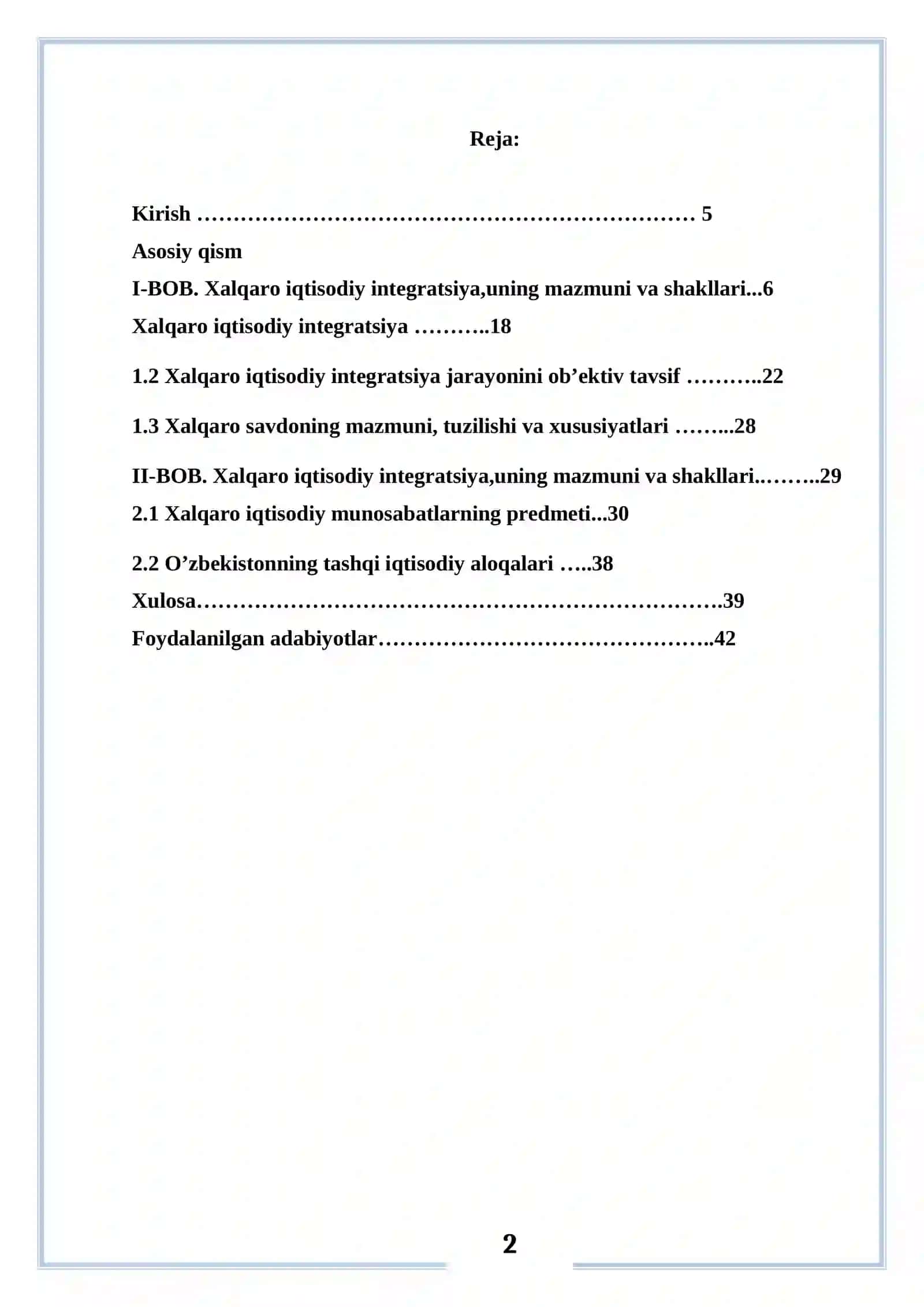 Xalqaro iqtisodiy integratsiya,uning mazmuni va shakllari 2