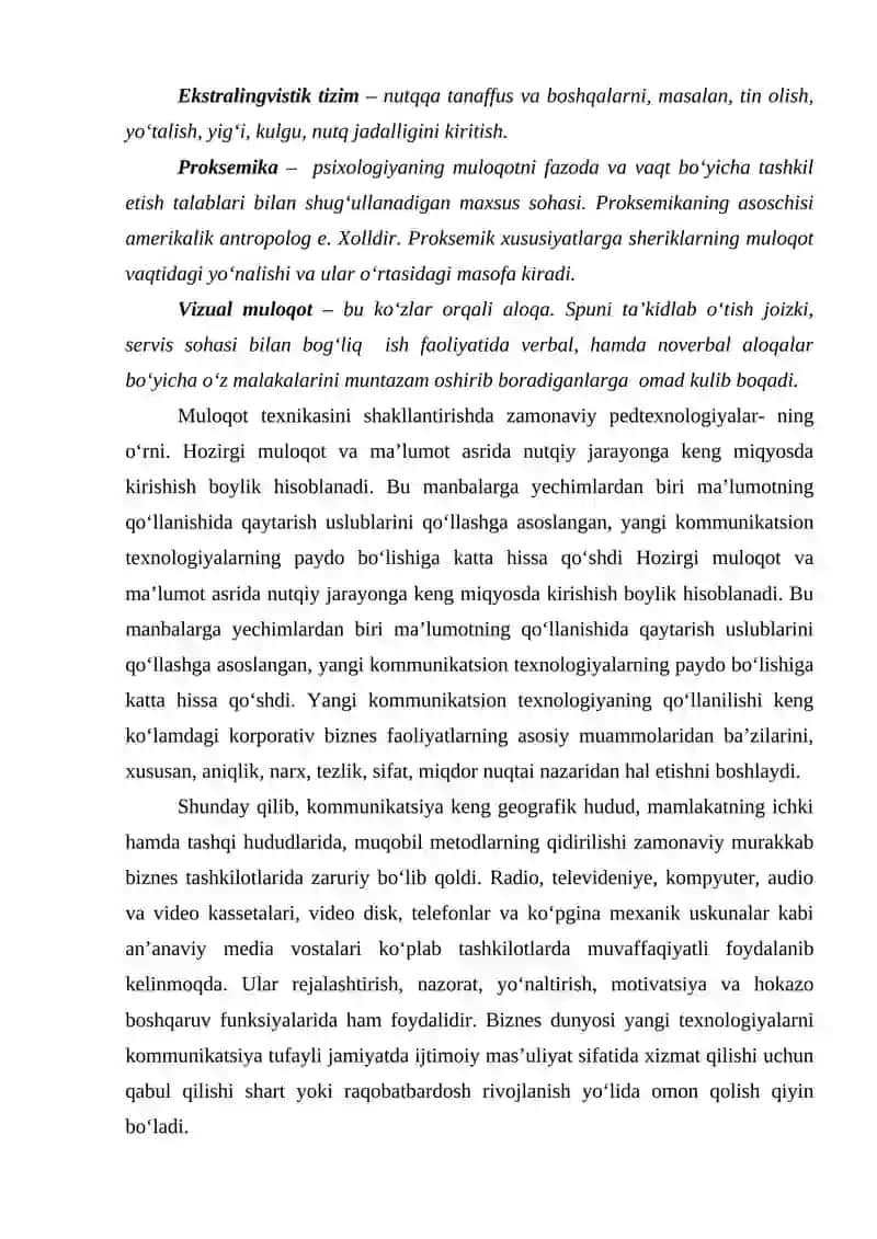 Kasbiy Muloqot jarayoni 2
