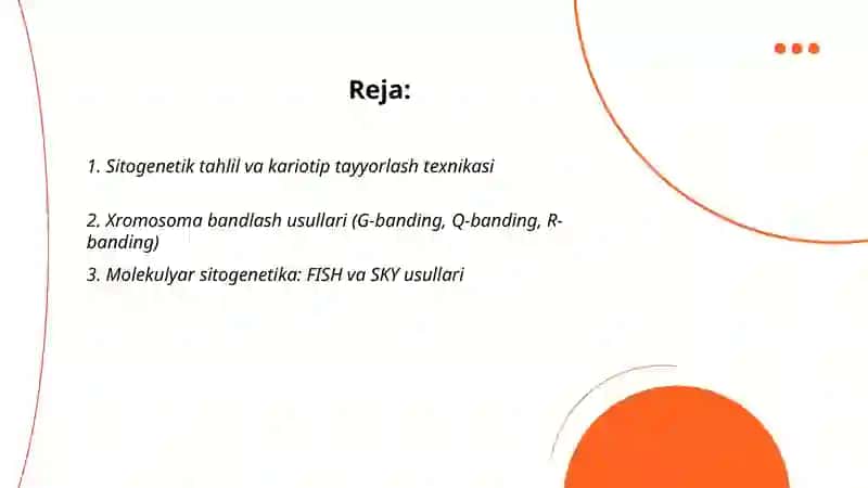 Odam genetikasining o'rganish usullari 2