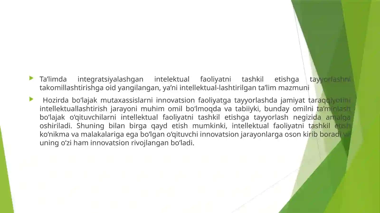Ta’limjarayonida integratsion texnologiyalar 2