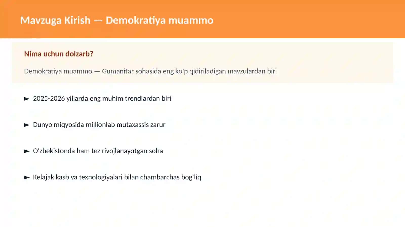 Demokratiya muammo 2