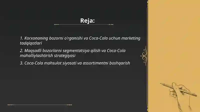 Coca-Cola ishlab chiqarish misolida 2
