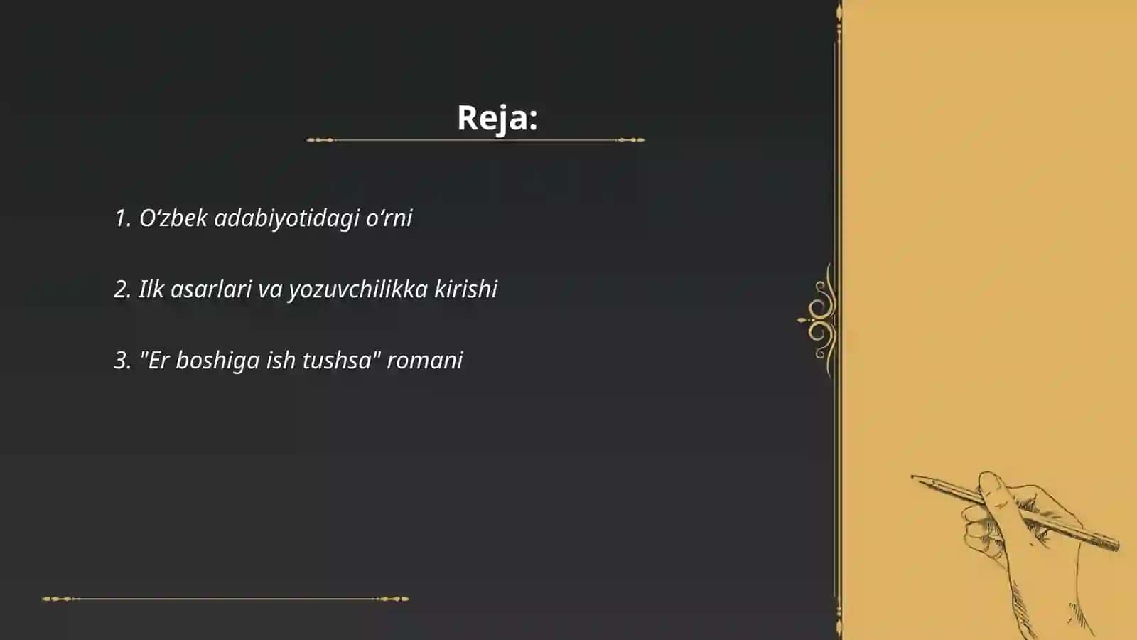 Odil Yoqubov hayoti va ijodi 2