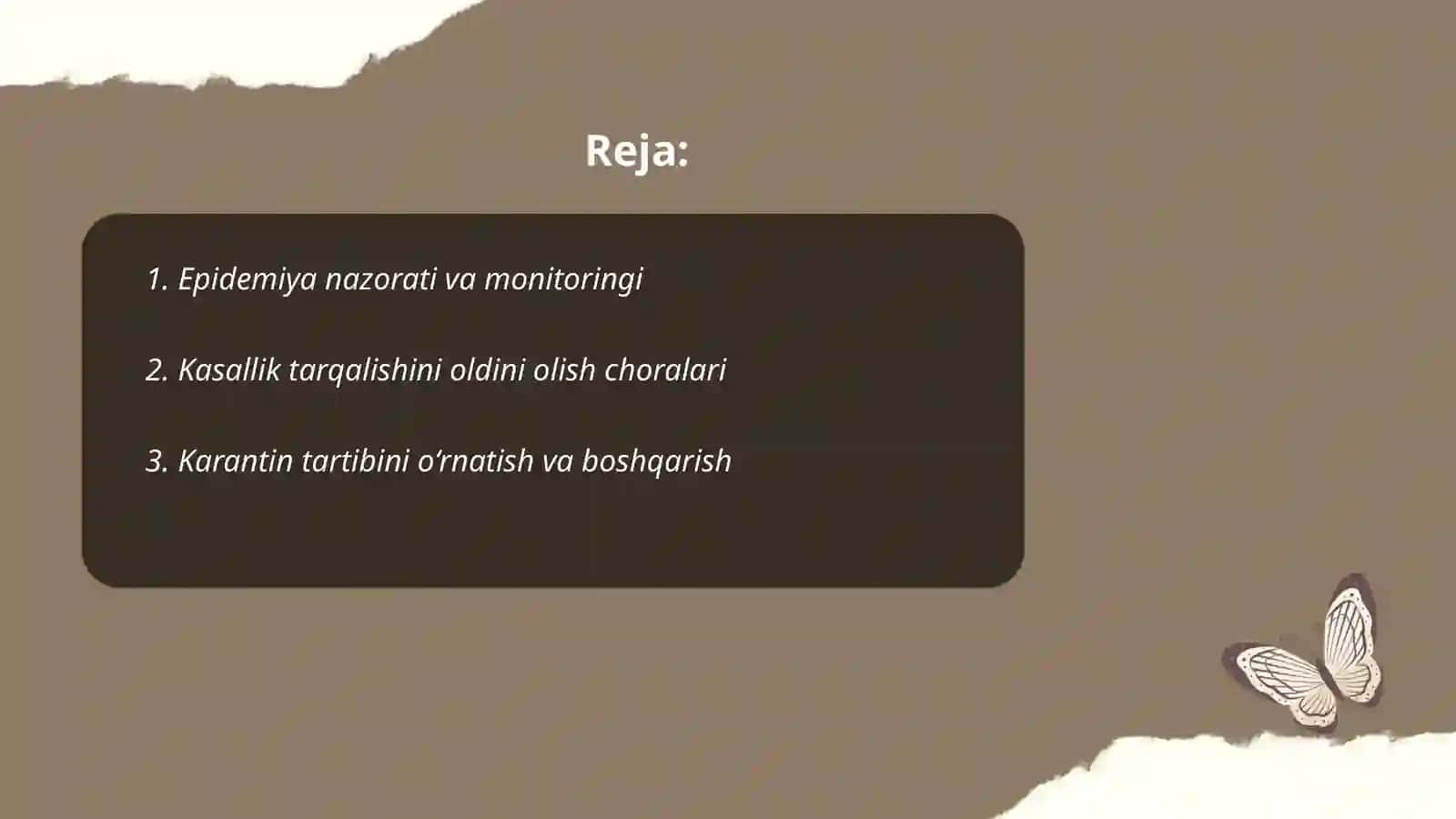 Epidemiya nazorati va monitoringi 2