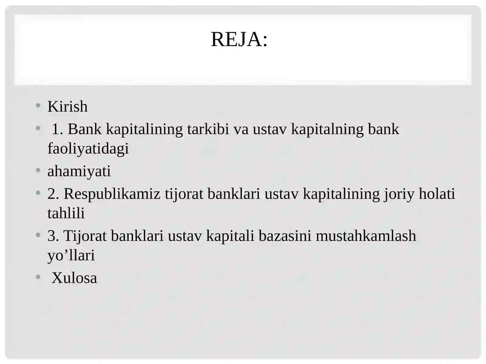 Bank kapitalini boholash usullari 2