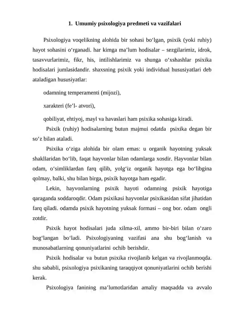 Psixologiyaning sohalari 2