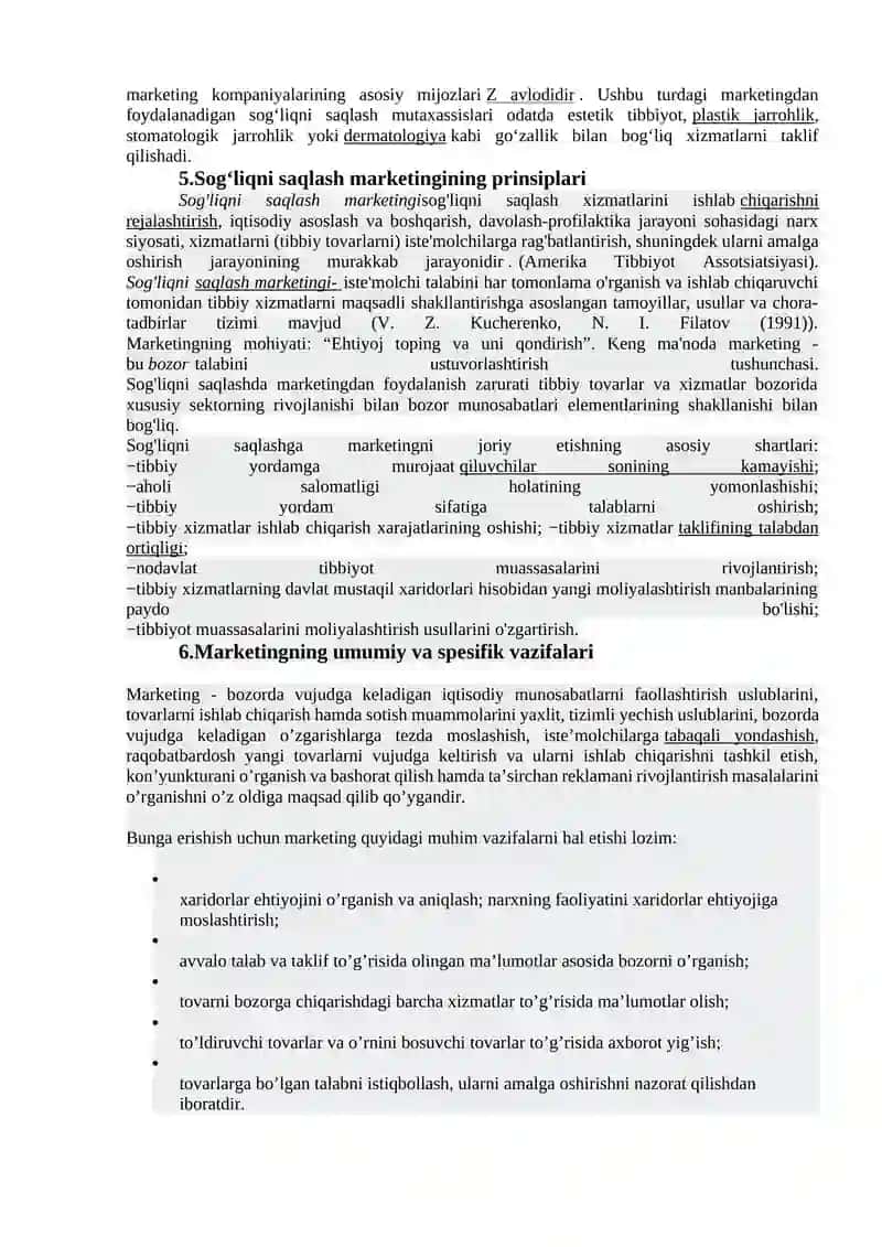 Marketing tushunchalari 2